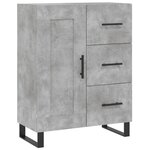 vidaXL Buffet haut Gris béton 69 5x34x180 cm Bois d'ingénierie