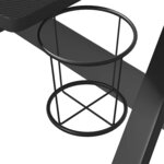 vidaXL Bureau de jeu avec pieds en forme de ZZ Noir 90x60x75 cm