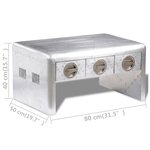 Vidaxl table basse 3 tiroirs vintage style d'aviation