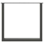 vidaXL Pieds de table à manger en U 2 pièces Anthracite 80 x (72-73) cm Acier