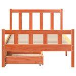 vidaXL Cadre de lit sans matelas cire marron 75x190 cm bois pin massif