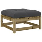 vidaXL Salon de jardin 3 Pièces avec coussins bois de pin imprégné
