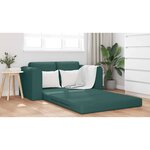 vidaXL Canapé-Lit Vert foncé 148 x 71 x 83 cm tissu