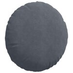 vidaXL Coussins de siège 2 Pièces Gris foncé Ø 40 x 13 cm Velours