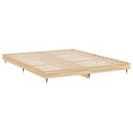 vidaXL Cadre de lit chêne sonoma 150x200 cm bois d'ingénierie