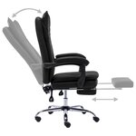 vidaXL Chaise de bureau Noir Similicuir