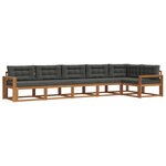 vidaXL Ensemble de canapés d'extérieur 6 Pièces Naturel et Anthracite