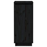 vidaXL Buffets 2 Pièces Noir 31 5x34x75 cm Bois massif de pin