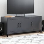 vidaXL Meuble TV anthracite 100 5x39x43 5 cm acier