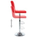 vidaXL Tabourets de bar lot de 2 rouge similicuir