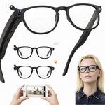 Lunettes caméra NASA Futura - 8 Mpx 1080p  Bluetooth 5.4  IA vocale - Noir / Incolore