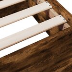 vidaXL Cadre de lit et tiroirs chêne fumé 90x190 cm bois d'ingénierie