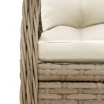 vidaXL Ensemble à manger de jardin avec coussins 5Pièces Beige poly rotin
