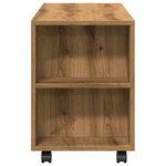 vidaXL Meuble TV avec roulettes chêne artisanal bois d'ingénierie