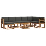 vidaXL Ensemble de canapés d'extérieur 9 Pièces Naturel et Anthracite