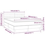 vidaXL Sommier à lattes de lit et matelas Bleu foncé 140x200cm Velours