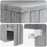 vidaXL Meuble de lavabo mural Sonoma gris 39 x 35 x 63 cm