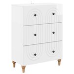 vidaXL Armoire à tiroirs Blanc brillant 66 x 34 5 x 90 cm