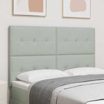 vidaXL Tête de lit avec des lumières à LED Gris clair 80 cm Velours