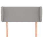 vidaXL Tête de lit avec oreilles Gris clair 103x23x78/88 cm Tissu