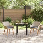 vidaXL Ensemble de salle à manger pour jardin 3 Pièces Gris clair