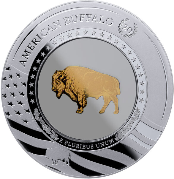 Monnaie AMERICAN BUFFALO 20 Anniversaire 2 Oz Argent 5$ Solomon Islands 2026 (PRÉCOMMANDE)