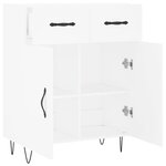 vidaXL Buffet blanc 69 5x34x90 cm bois d'ingénierie