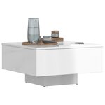 vidaXL Table basse blanc brillant 60x60x31 5 cm bois d'ingénierie