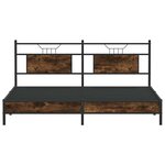 vidaXL Cadre de lit sans matelas chêne fumé 183x213 cm bois ingénierie