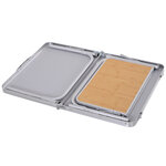 Table pliante table de camping table de jardin avec rallonge hauteur réglable aluminium MDF imitation bambou