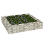 vidaXL Lit surélevé à gabion Acier galvanisé 100x100x20 cm