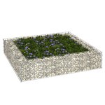 vidaXL Lit surélevé à gabion Acier galvanisé 100x100x20 cm