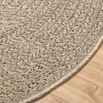 vidaXL Tapis ZIZUR beige Ø 90 cm aspect de jute intérieur et extérieur