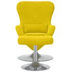 vidaXL Fauteuil œuf 2 Pièces Jaune 63 x 73 x 90 cm Velours