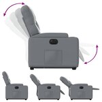 vidaXL Fauteuil inclinable électrique gris similicuir