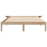 vidaXL Cadre de lit avec tables de chevet Naturel 160 x 220 cm