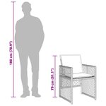 vidaXL Ensemble à manger de jardin avec coussins 15 Pièces marron rotin