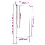 vidaXL Store roulant d'extérieur orange et blanc 100x270cm tissu acier