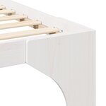 vidaXL Cadre de lit surélevé avec stockage Blanc Bois massif en pin
