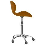 vidaXL Chaise pivotante de salle à manger Marron Velours