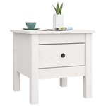 vidaXL Tables d'appoint 2 Pièces Blanc 40x40x39 cm Bois massif de pin