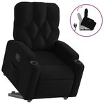 vidaXL Fauteuil inclinable noir tissu