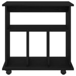 vidaXL Cabinet roulant Chêne noir 60 x 45 x 55 cm Bois d'ingénierie