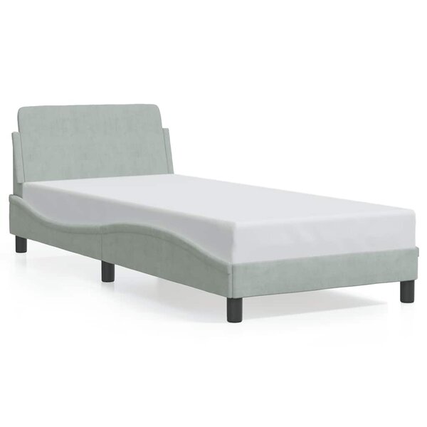 vidaXL Cadre de lit sans matelas gris clair 80x200 cm velours