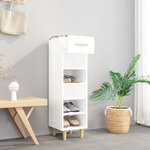 vidaXL Armoire à chaussures Blanc 30x35x105 cm Bois d'ingénierie