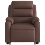 vidaXL Fauteuil inclinable de massage Marron Similicuir
