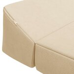 vidaXL Canapé-lit pliable Crème 120 x 60 x 49 cm Tissu