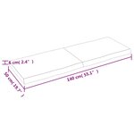 vidaXL Dessus de table bois massif non traité bordure assortie