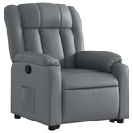 vidaXL Fauteuil inclinable Gris Similicuir