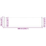 vidaXL Auvent latéral rétractable de patio 600x160 cm bleu